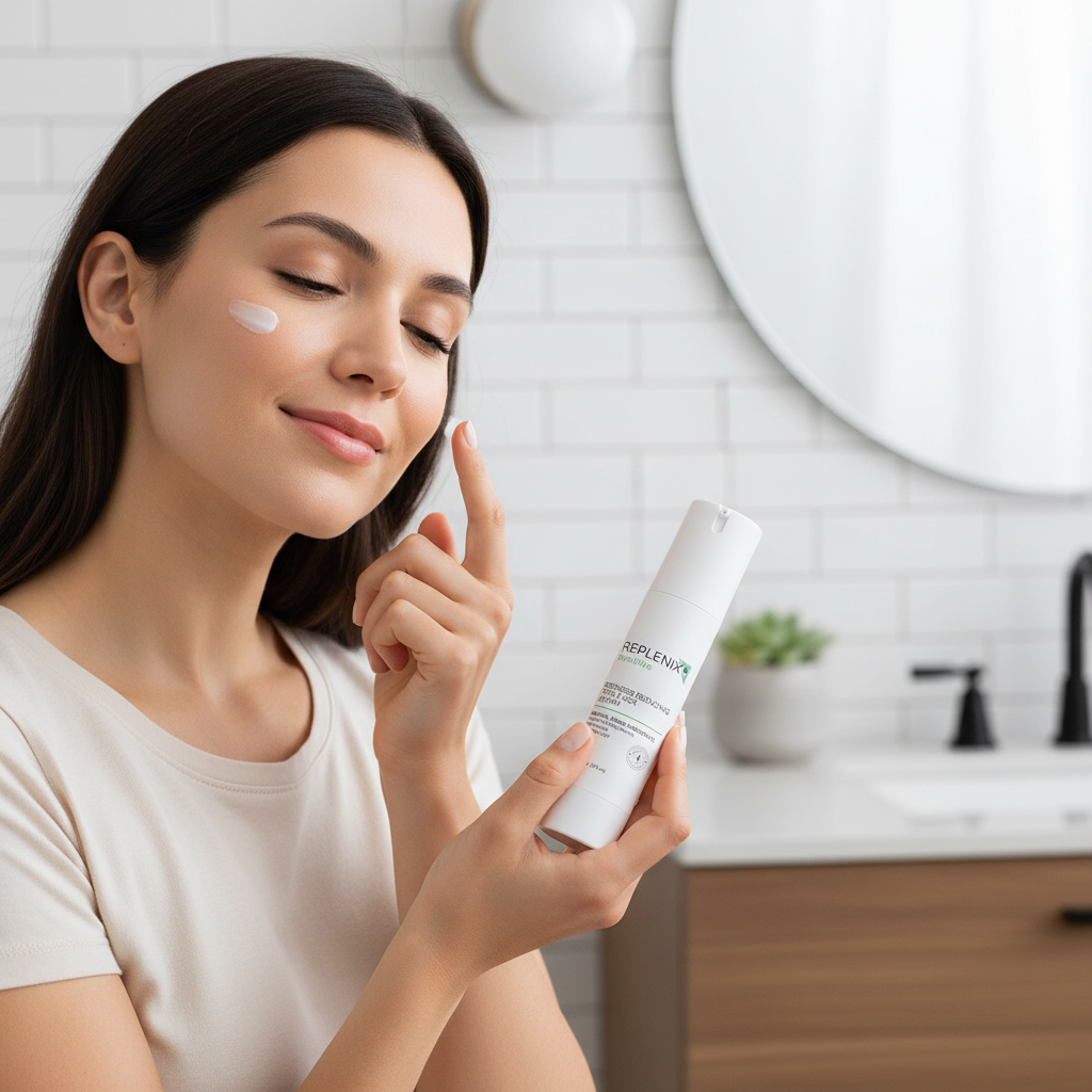 Aplikace krému proti zarudnutí